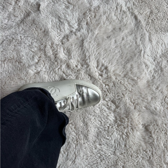Chanel Metallic Silver Sneakers for Women - Picture 10 of 11